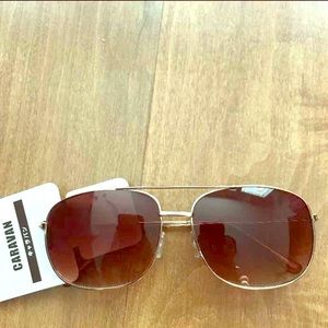 Japanese Brand Square Aviator Style Sunglasses